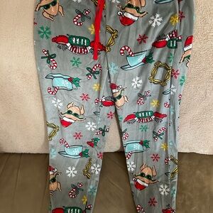 FRIENDS Gray Pajama Pants with Colorful Print